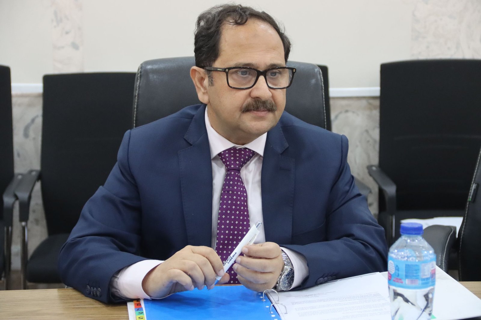 Bilal Anwar at a climate policy working meeting